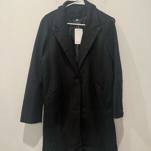 Women's Black Mid Size Coat